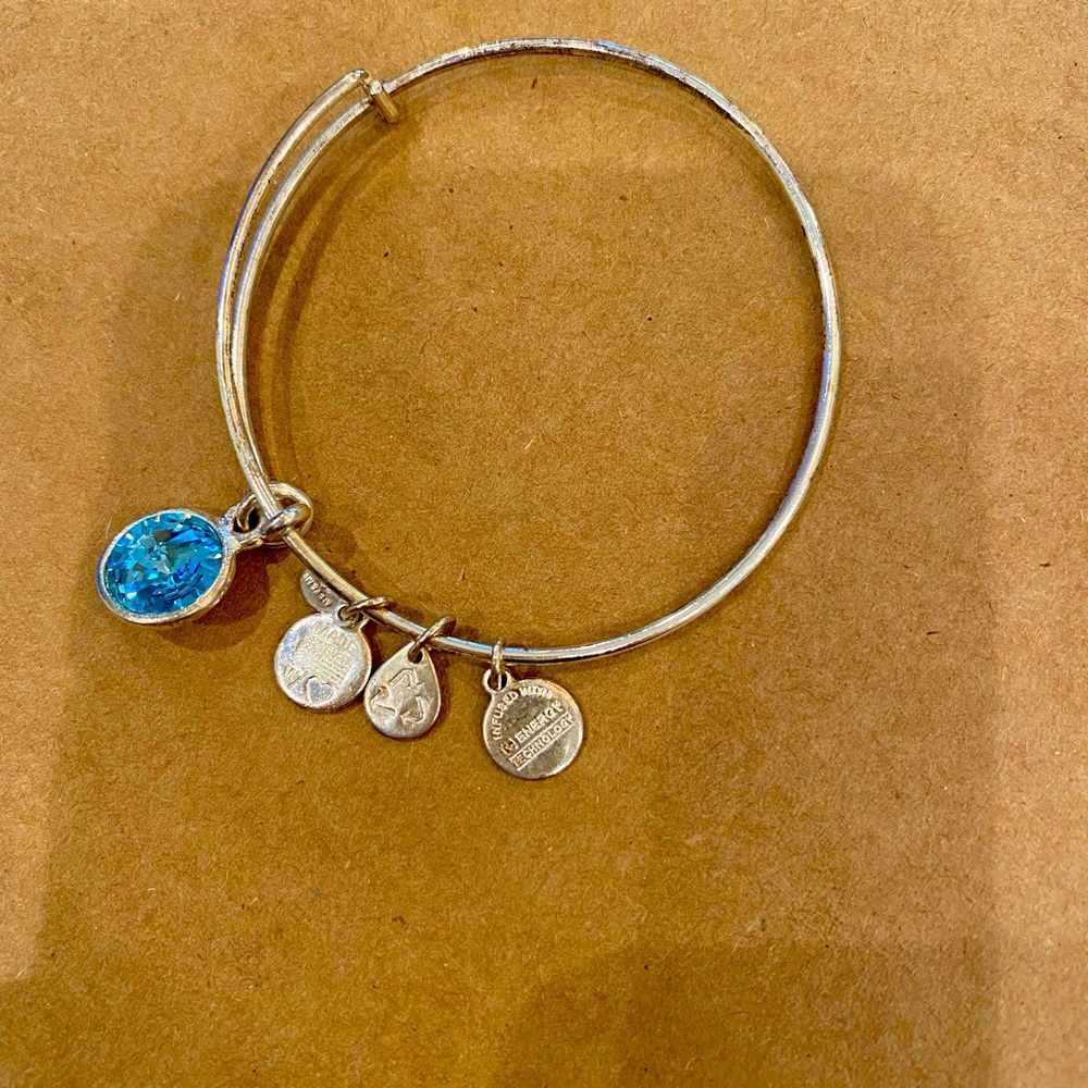Beautiful blue stone Alex and Ani bracelet great condition